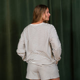 Soft Brushed Pin Stripe Knit Set