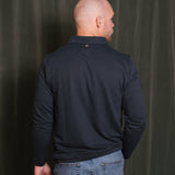 Billy Reid Long Sleeve Herringbone Polo