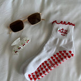 Grip Socks - In My Pilates Era with Cherries