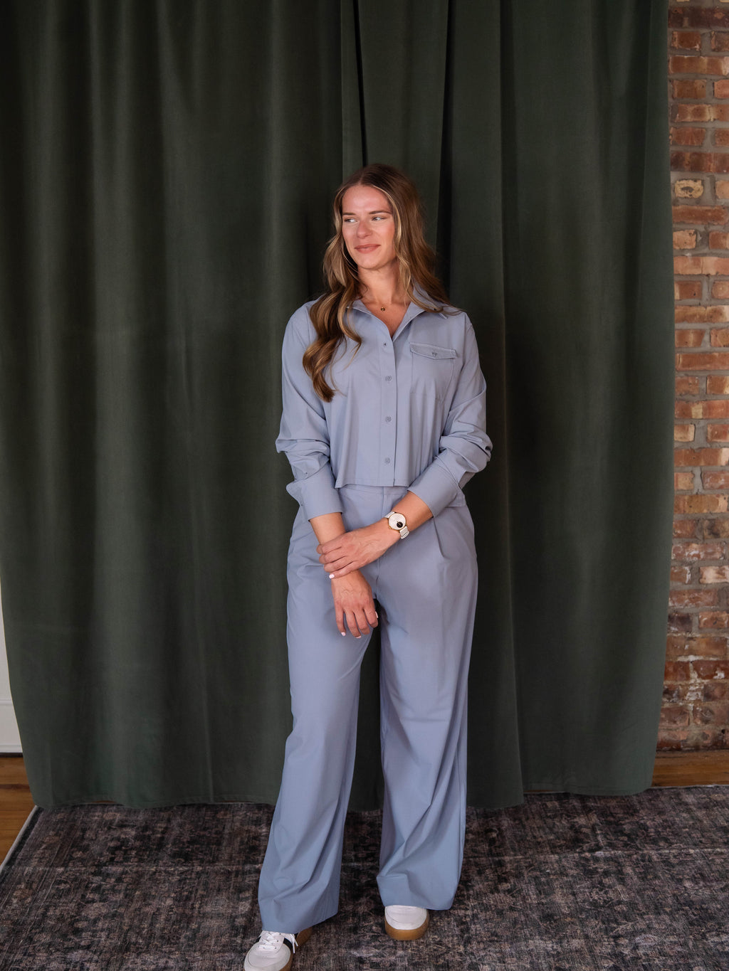 Greyson Phoenix Wide Leg Pleated Trouser