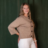 Half Sleeve Button Down Knit Cardigan