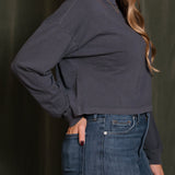 Relaxed Crop Long Sleeve Tee