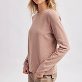 STRIPE CREW NECK KNIT TOP