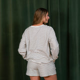 Soft Brushed Pin Stripe Knit Set