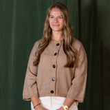 Half Sleeve Button Down Knit Cardigan