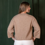 Half Sleeve Button Down Knit Cardigan