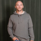 Billy Reid Box Quilt Hoodie Pullover