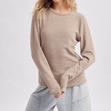 STRIPE CREW NECK KNIT TOP