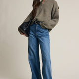 Half Zip Mock Neck Knit Sweater