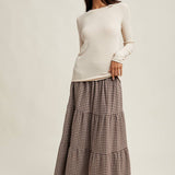 Round Neck Fitted Knit Top