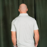 Stone Rose Printed Birdseye Short Sleeve Techno Stretch Polo