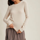 Round Neck Fitted Knit Top