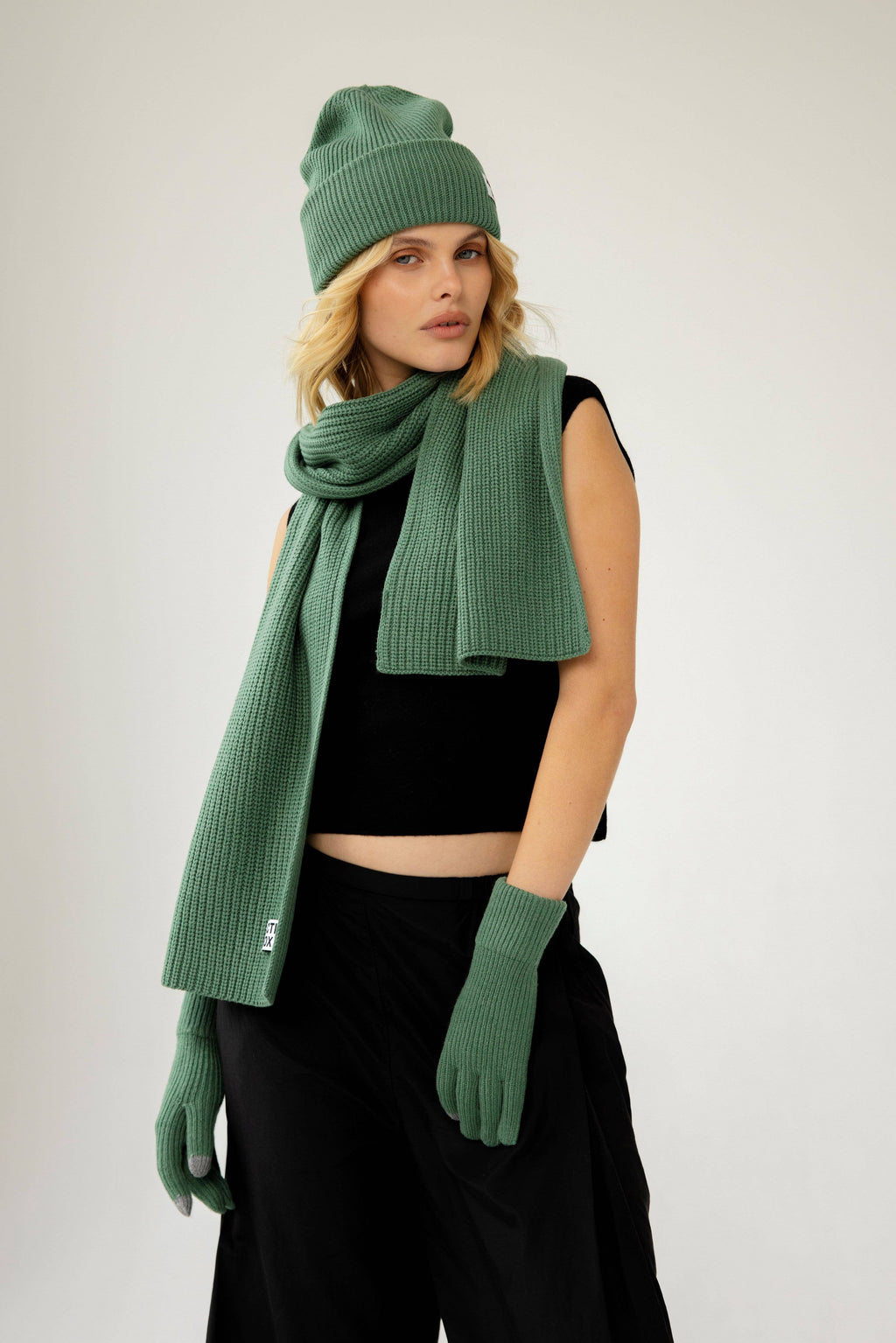 Recycled Bottle Gloves - Forest Fern