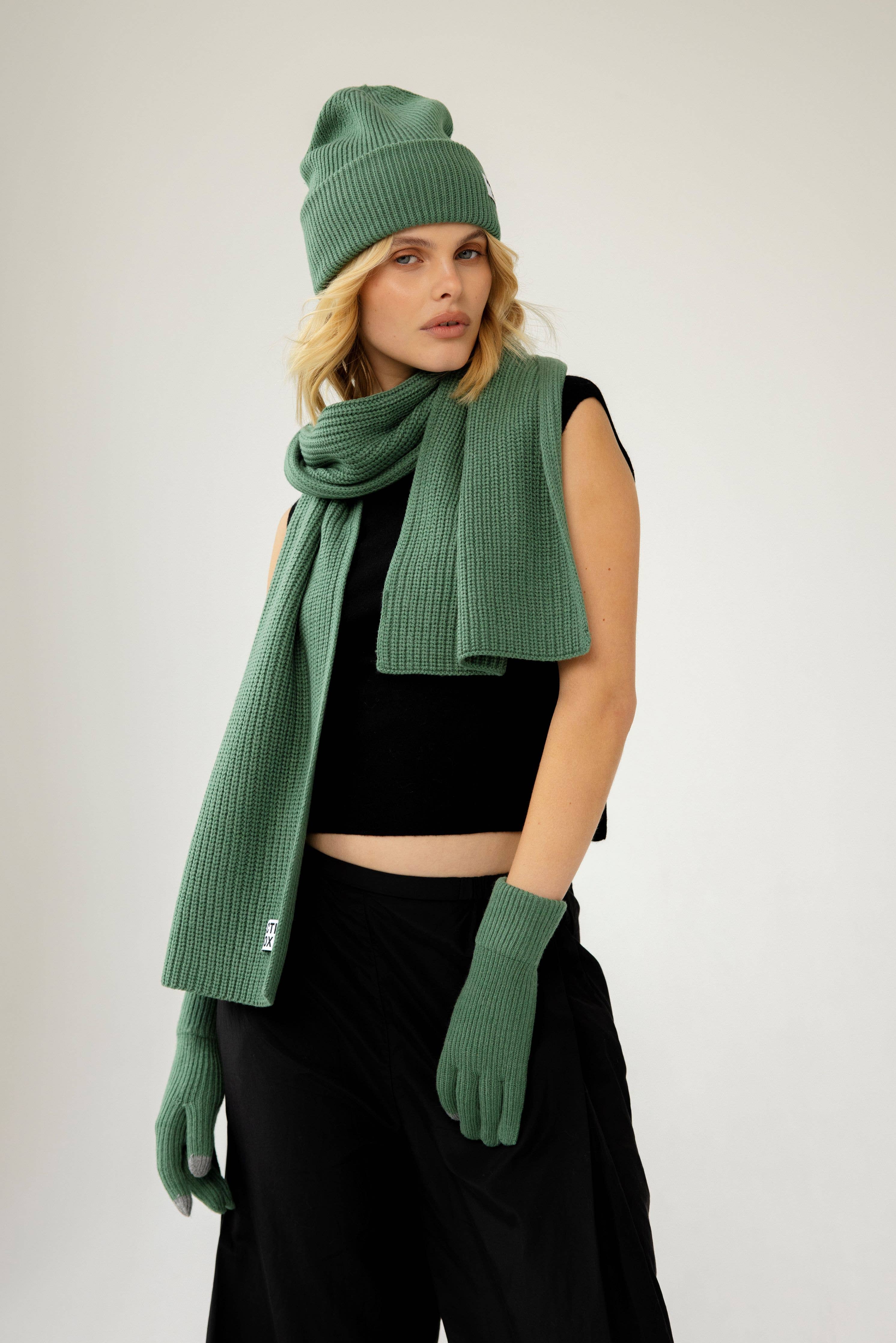 Recycled Bottle Gloves - Forest Fern