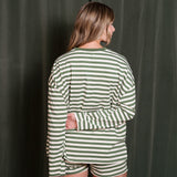Striped Knit Long Sleeve and Short Set