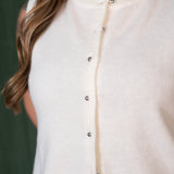 Melange Wool Button Down Sweater Vest