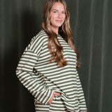 Striped Knit Long Sleeve and Short Set