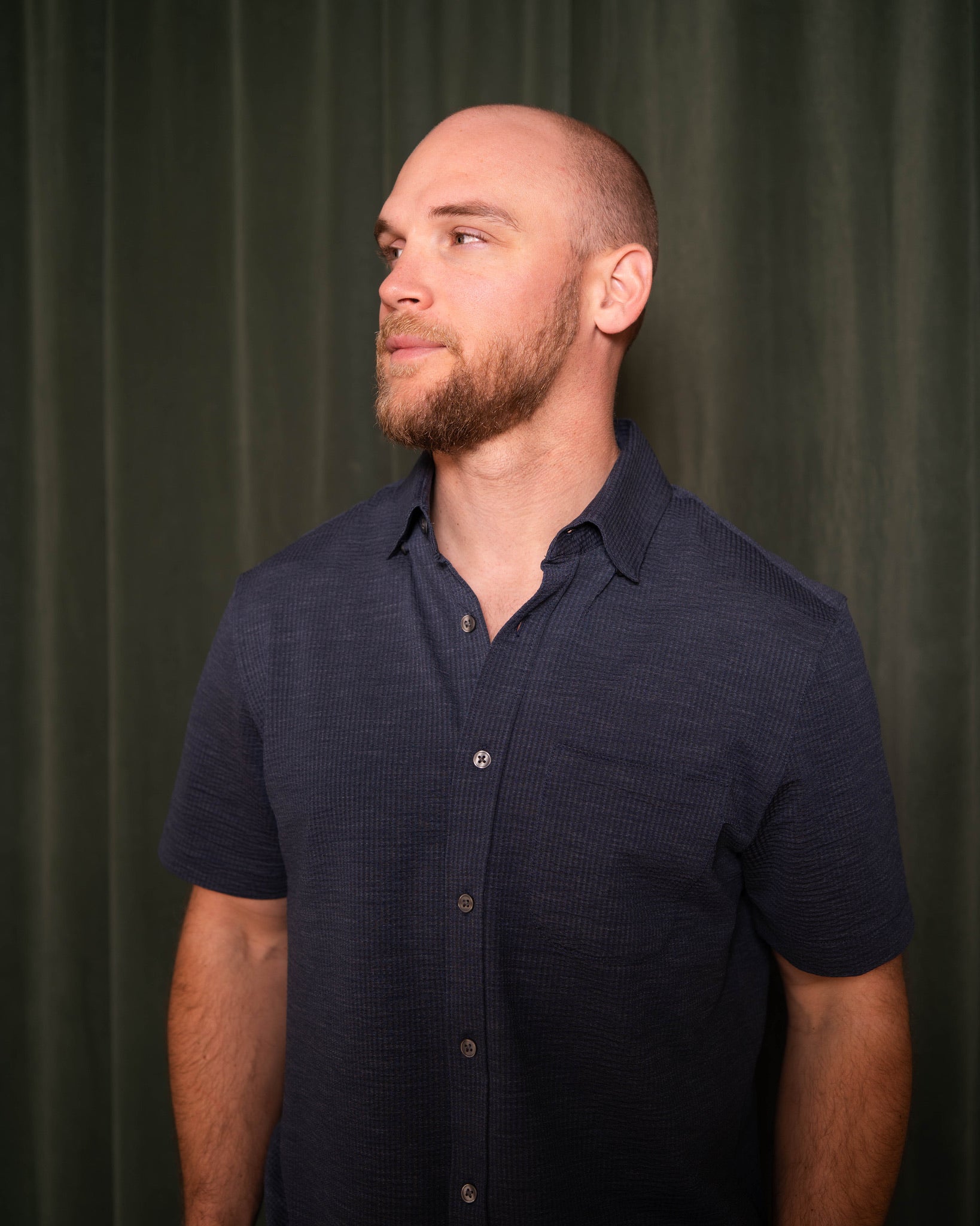 Rhone Commuter Seersucker Camp Collar Shirt
