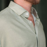 Stone Rose Technical Pique Button Down