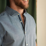 Stone Rose Seersucker Striped Button Down
