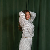 Soft Brushed Pin Stripe Knit Set