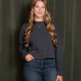 Relaxed Crop Long Sleeve Tee
