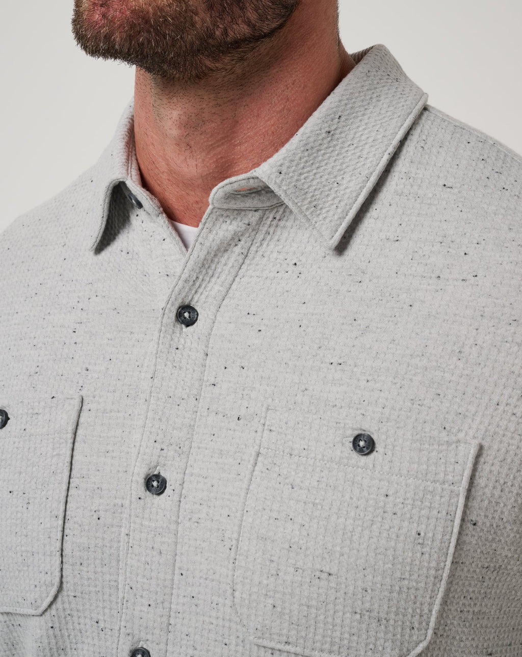 TM Cloud Waffle Button Up