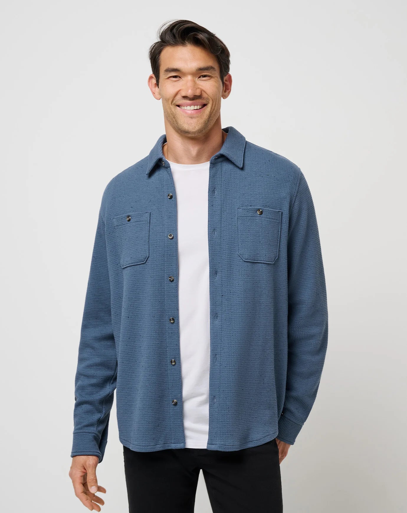 TM Cloud Waffle Button Up