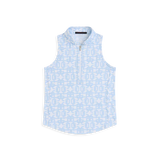 Greyson Alpha Glyph Sleeveless Mock Neck Top