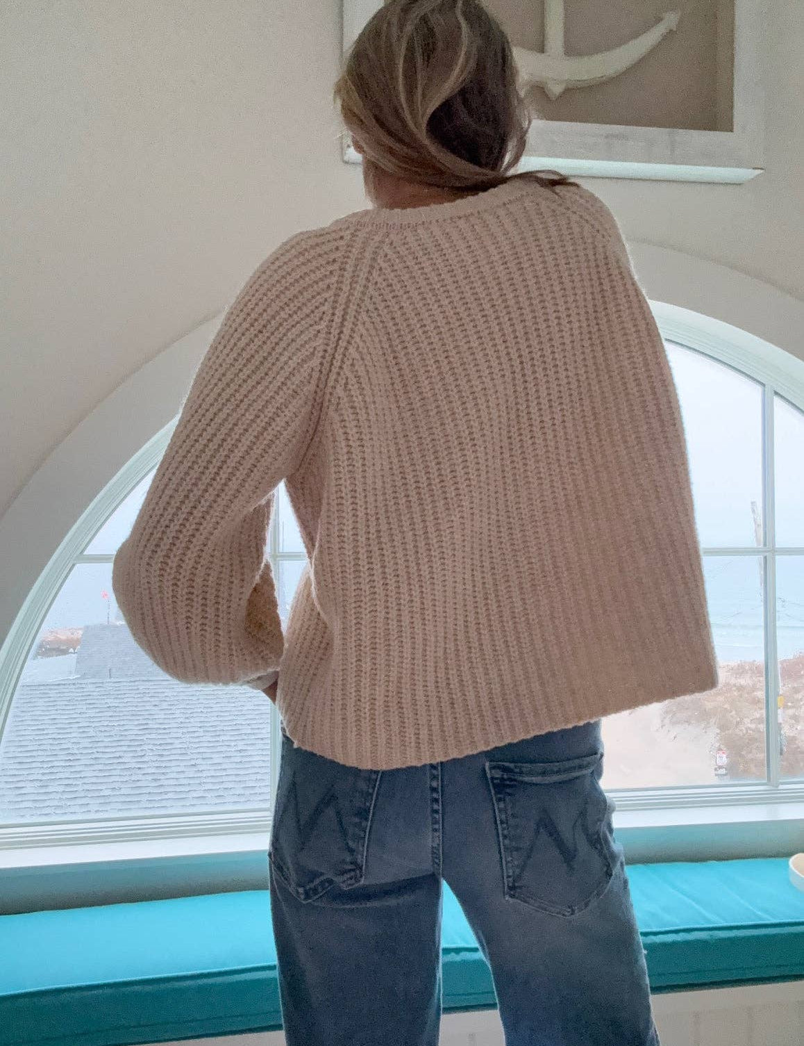 Fisherman Cardigan Crew In Natural