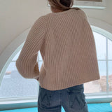 Fisherman Cardigan Crew In Natural