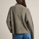 Half Zip Mock Neck Knit Sweater