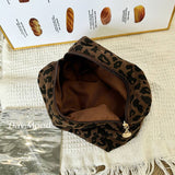 Minimalist Leopard Print Travel Makeup Bag