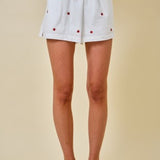 Star Embroidered Woven Relaxed Shorts