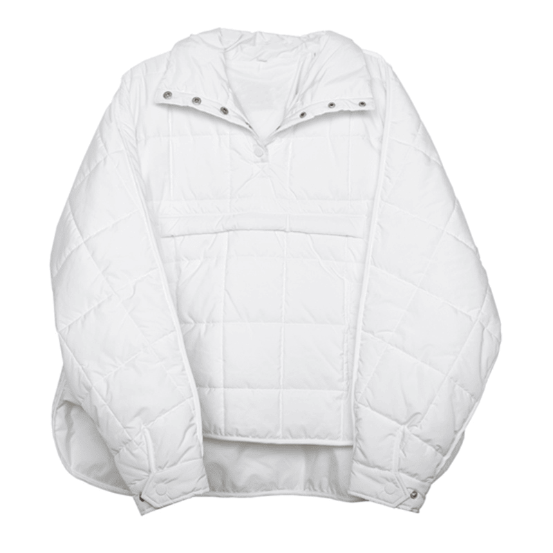 White Puffer Pullover Jacket