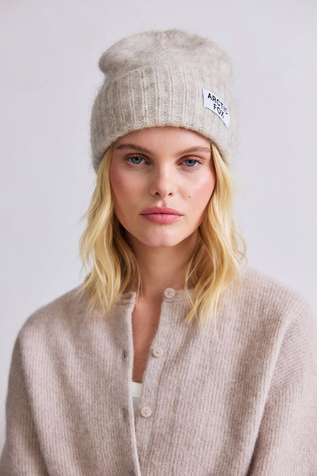 The Mohair Beanie - Alpine Ecru