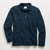 Billy Reid Long Sleeve Herringbone Polo