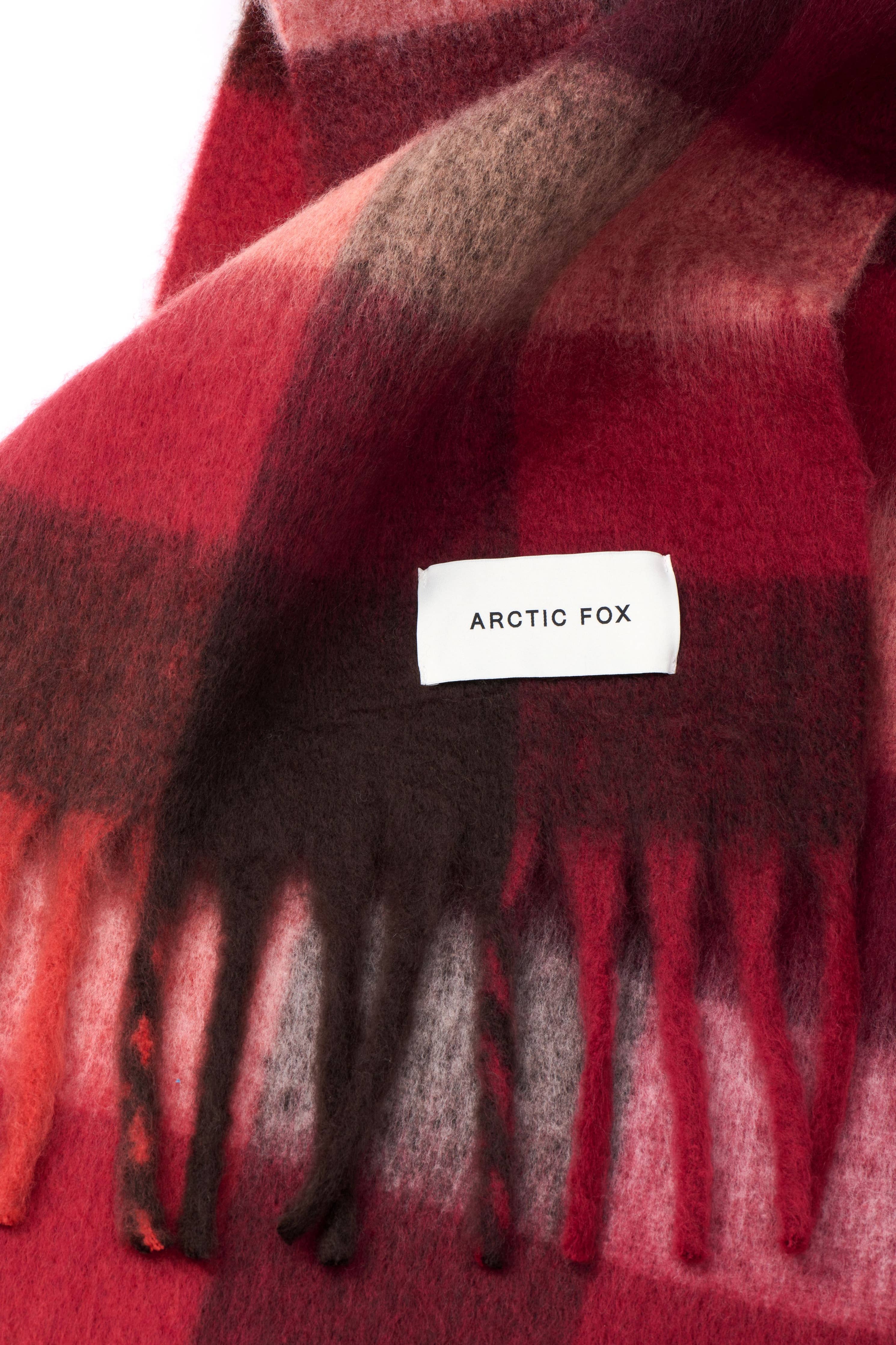 The Reykjavik Scarf - Burgundy check