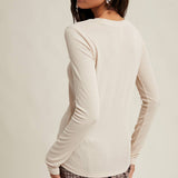 Round Neck Fitted Knit Top